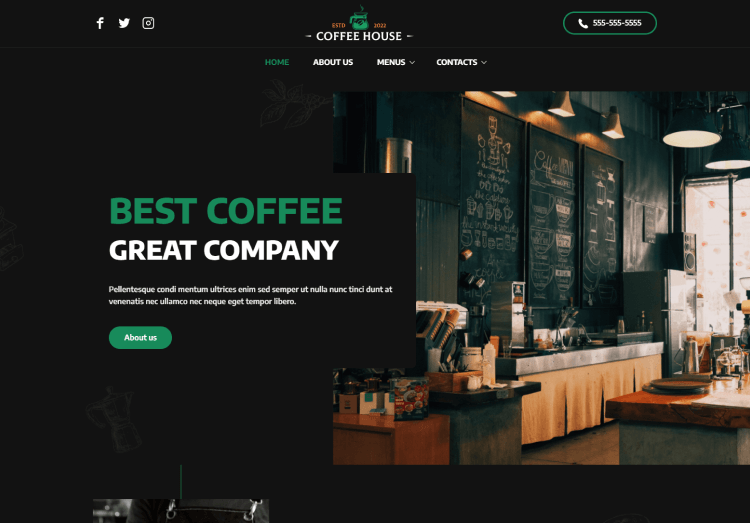 Site Builder - Coffee House